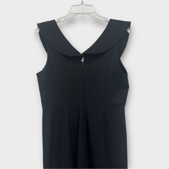 LUCCA Maui Cross Front Ruffle Jumpsuit Wide Leg Cropped in Black Women’s S - Picture 8 of 11